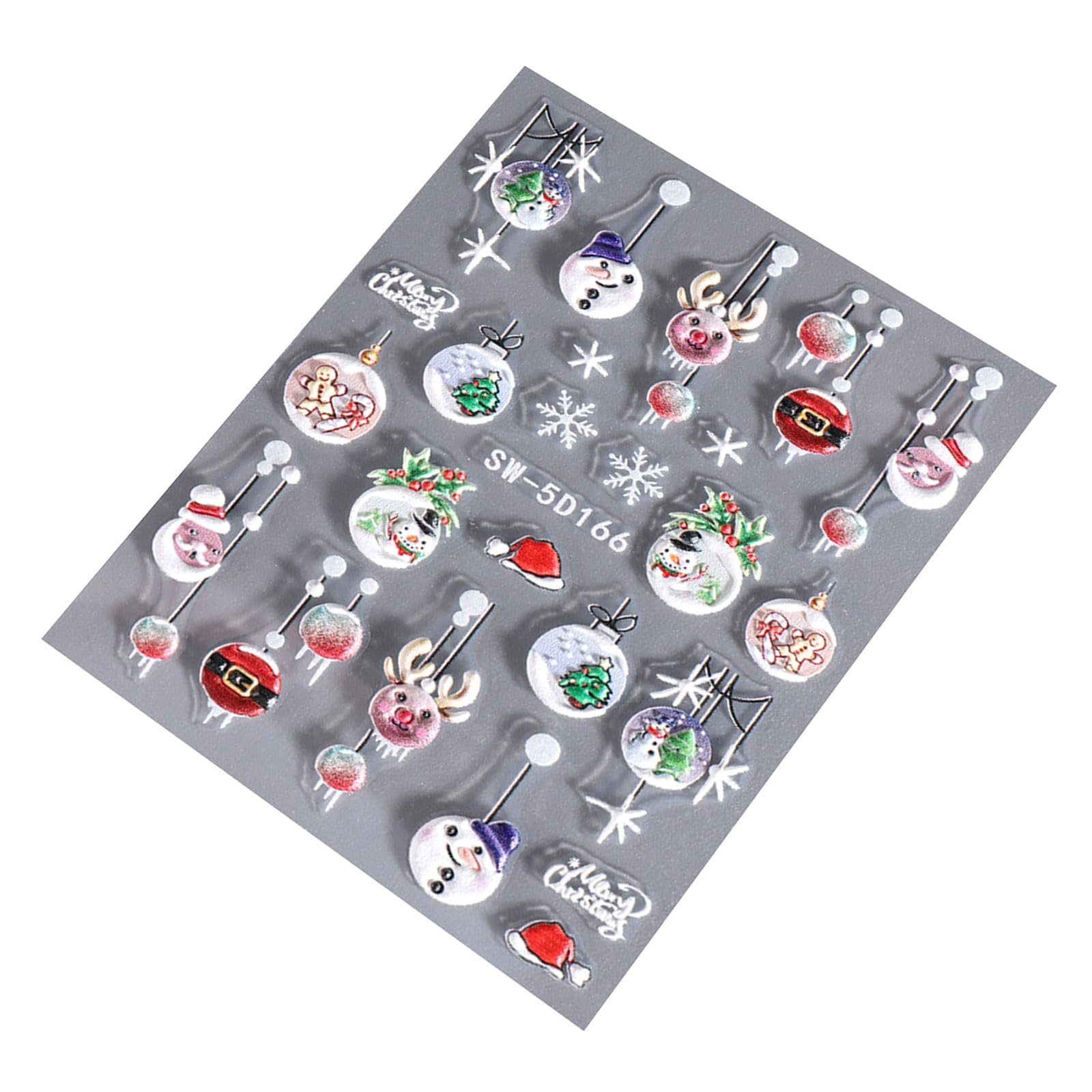 Snowman Nails Art Stickers Christmas Nails Sticker Snowflakes Decals Self-Adhesive Sticker Art Decorations Snowflakes Stickers Christmas Decals