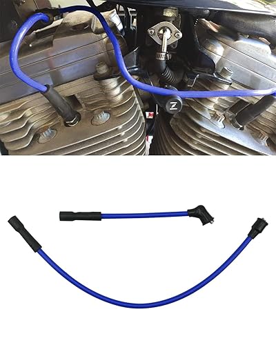 Miniatura 6 de Cable de bujía de 0.394 in para Harley Davidson Sportster 883 1200 XL 1986-2003, 2104-0143 - Silicona Azul