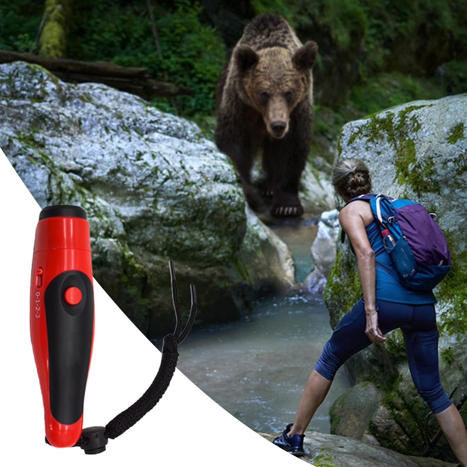 Bocina para Osos - Dispositivo Electrónico Portátil 125dB | Productos de Protección contra Osos para Camping | para Navegación Senderismo Acampada Supervivencia y Eventos