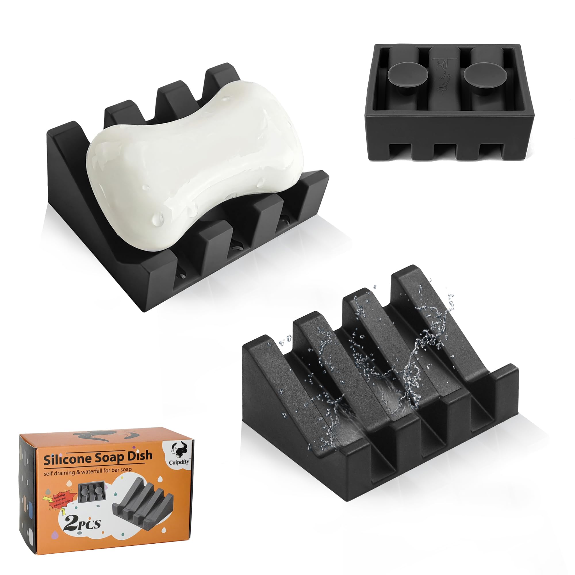 Coipdfty Suction Cup Silicone Soap Dish