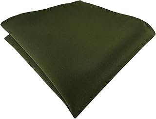 Pañuelo de satén monocolor, poliéster, tamaño 26 x 26 cm, Verde oliva., Einstecktuchgröße: ca. Länge 26 cm, Breite 26 cm