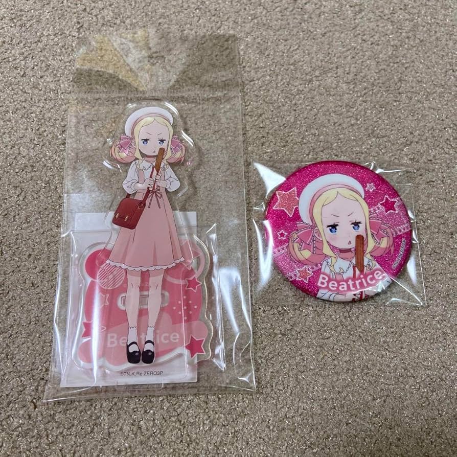 リゼロ ベアトリス アクスタ キーホルダー 缶バッジ セット リゼロ ベアトリス アクスタ キーホルダー 缶バッジ セット