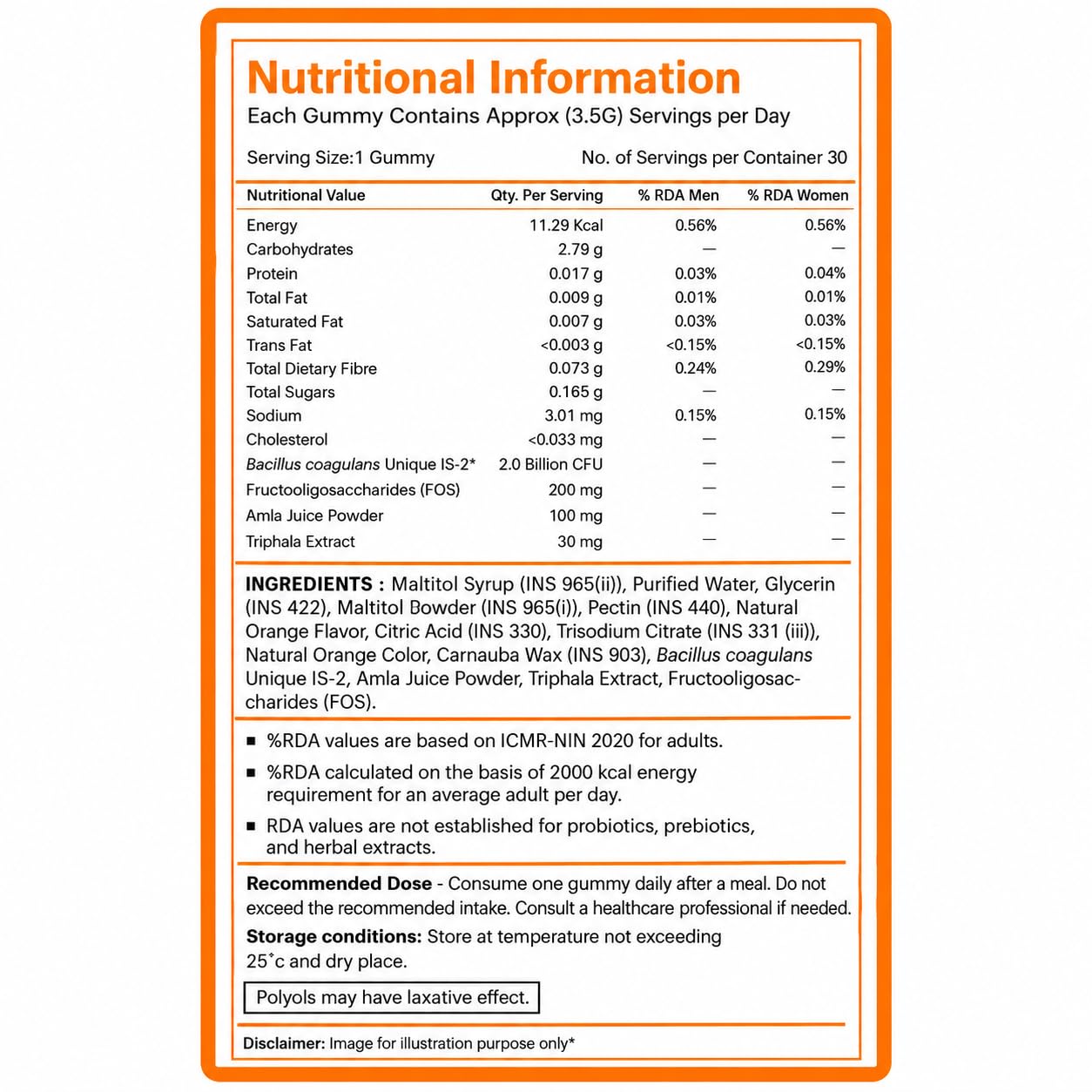 Gut Health Supplements Gummies | Probiotics + Prebiotics Gummies | B. Coagulans & FOS | Gut Health Supplements for Digestion, Bloating & Constipation Relief | Probiotics + Prebiotics with Triphala & Amla (Pack of 1) — Amazon image 7