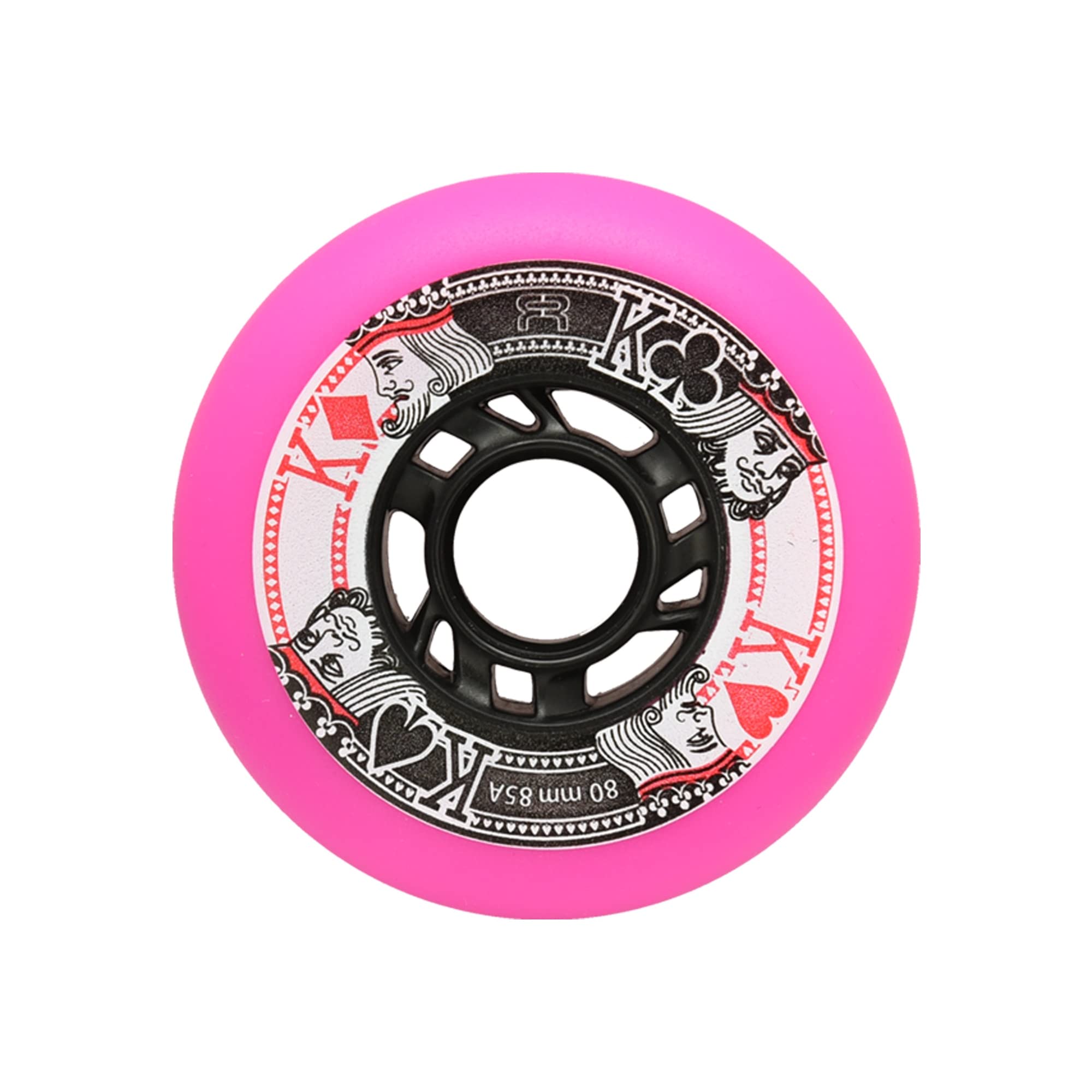 FR Street Kings Inline Skate Wheels (Sold as Single Wheels) (Pink, 80mm/85a)