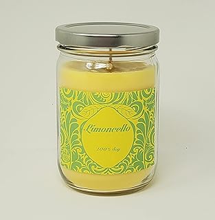 S&M Candle Factory Limoncello Scented Candle Soy Wax Candle (Green Label)
