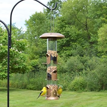 Nature's Way Bird Products NMFFB-19 Funnel Flip Top Tube Feeder, Bronze, 16.5X6X6