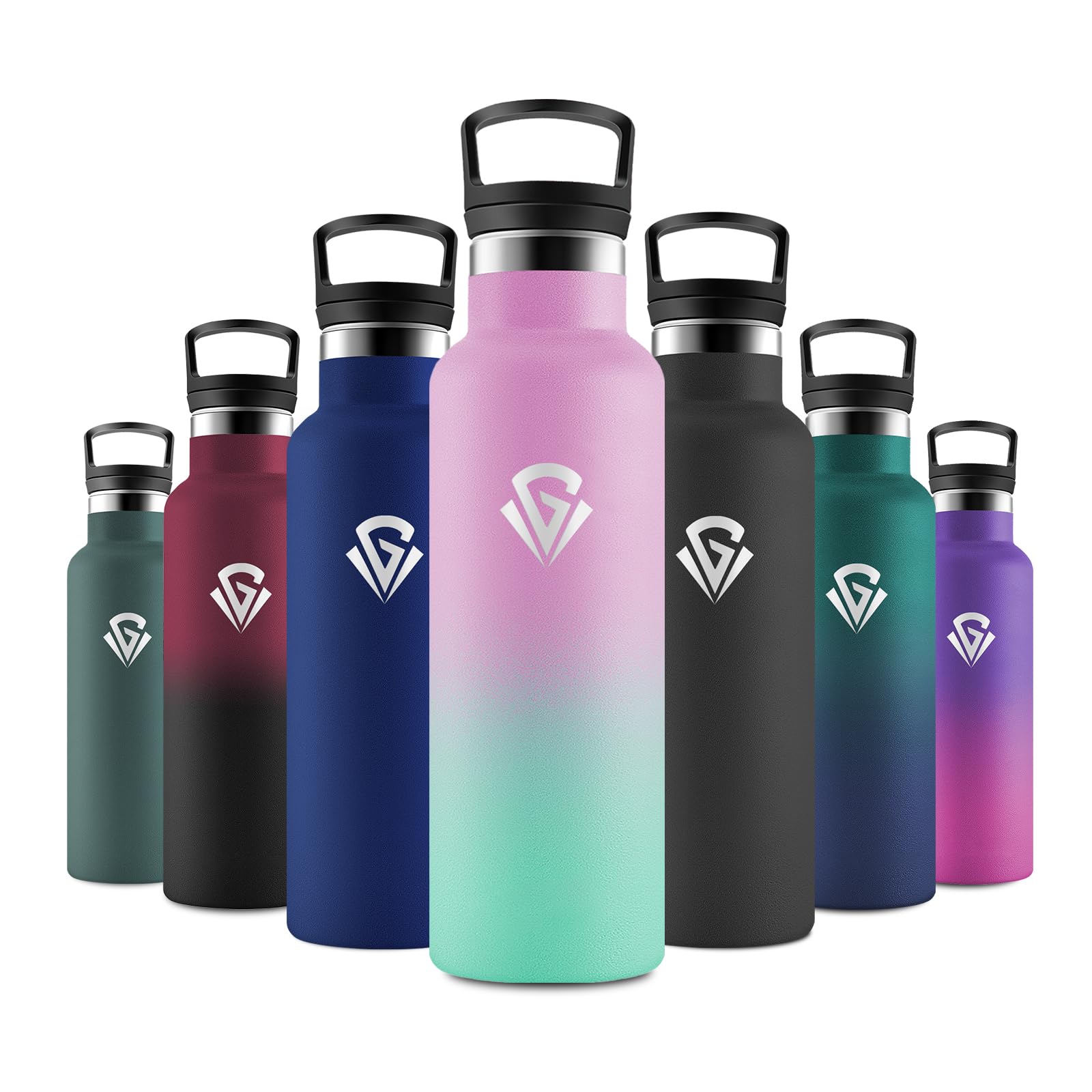 JAPORIA 500ml Insulated Water Bottle Leak Proof Water Bottle with Straw BPA Free Water Bottles for Carbonated Drinks Camping Travel