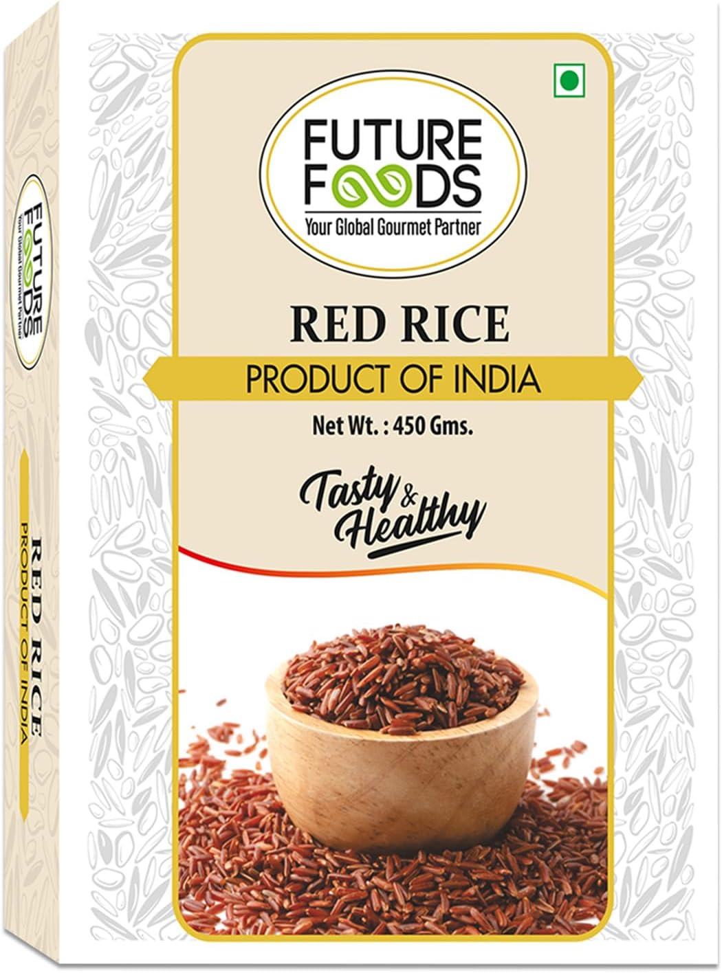 Future Foods Premium Red Rice |Rich in Antioxidants | Multiple Health Benefits | Ideal for Diabetic Patients | Supports Digestion | Fiber Rich | Iron & Vitamin Rich, 450 gram