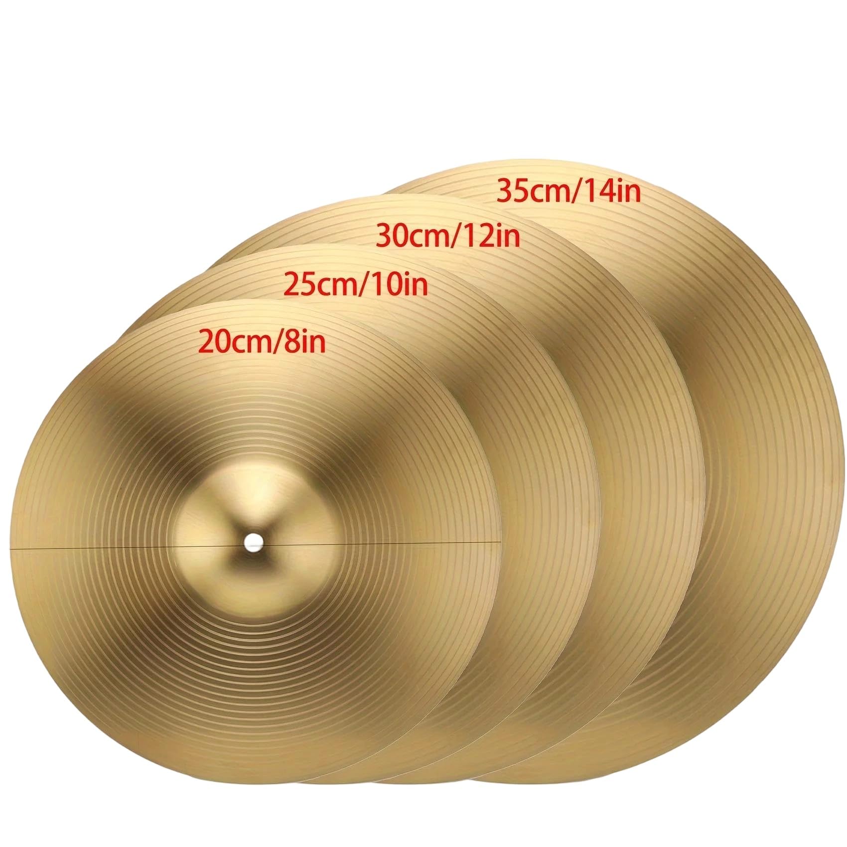 Profesjonalna Talerz Talerze Mosiężne Crash Ride Hi Hat Tradycyjne Dla Początkujących Graczy Części Instrumentów Muzycznych Perkusyjnych(10inch)