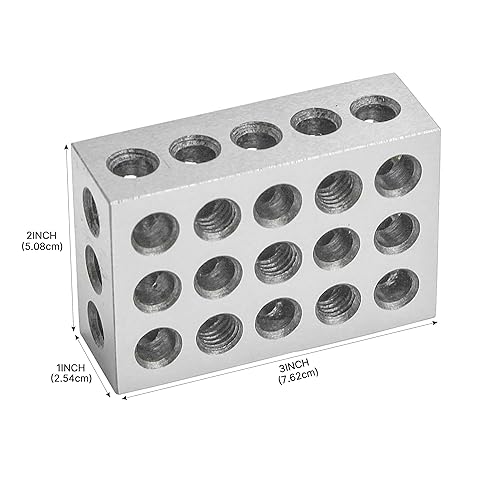 Miniatura 4 de HFS (R) 1 par de 123 bloques 1-2-3 de acero endurecido de ultra precisión .0002 con 23 agujeros