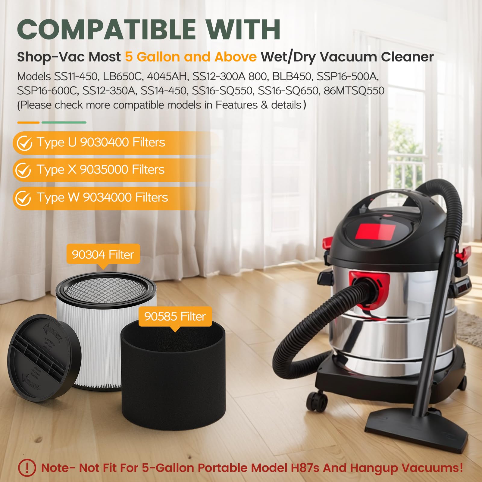 Shop Vac Filter Replacement Kit - 90304 & 90585 -2 Shop Vac Filter Replacement Kit - 90304 & 90585 -2