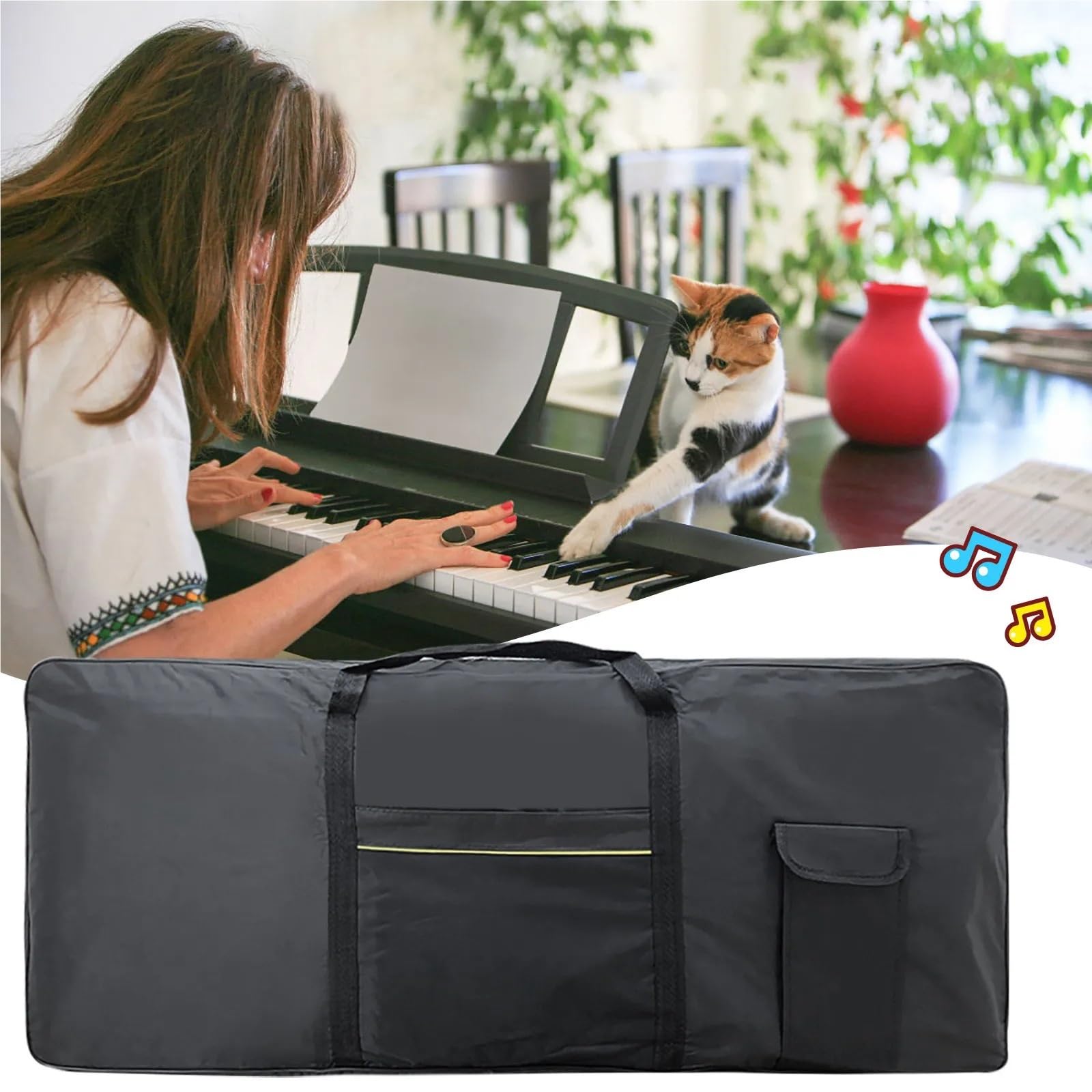 Sac for clavier 61 touches, étui de protection, épais rembourré, Portable, étanche, résistant aux chocs, for orgue électronique et Piano