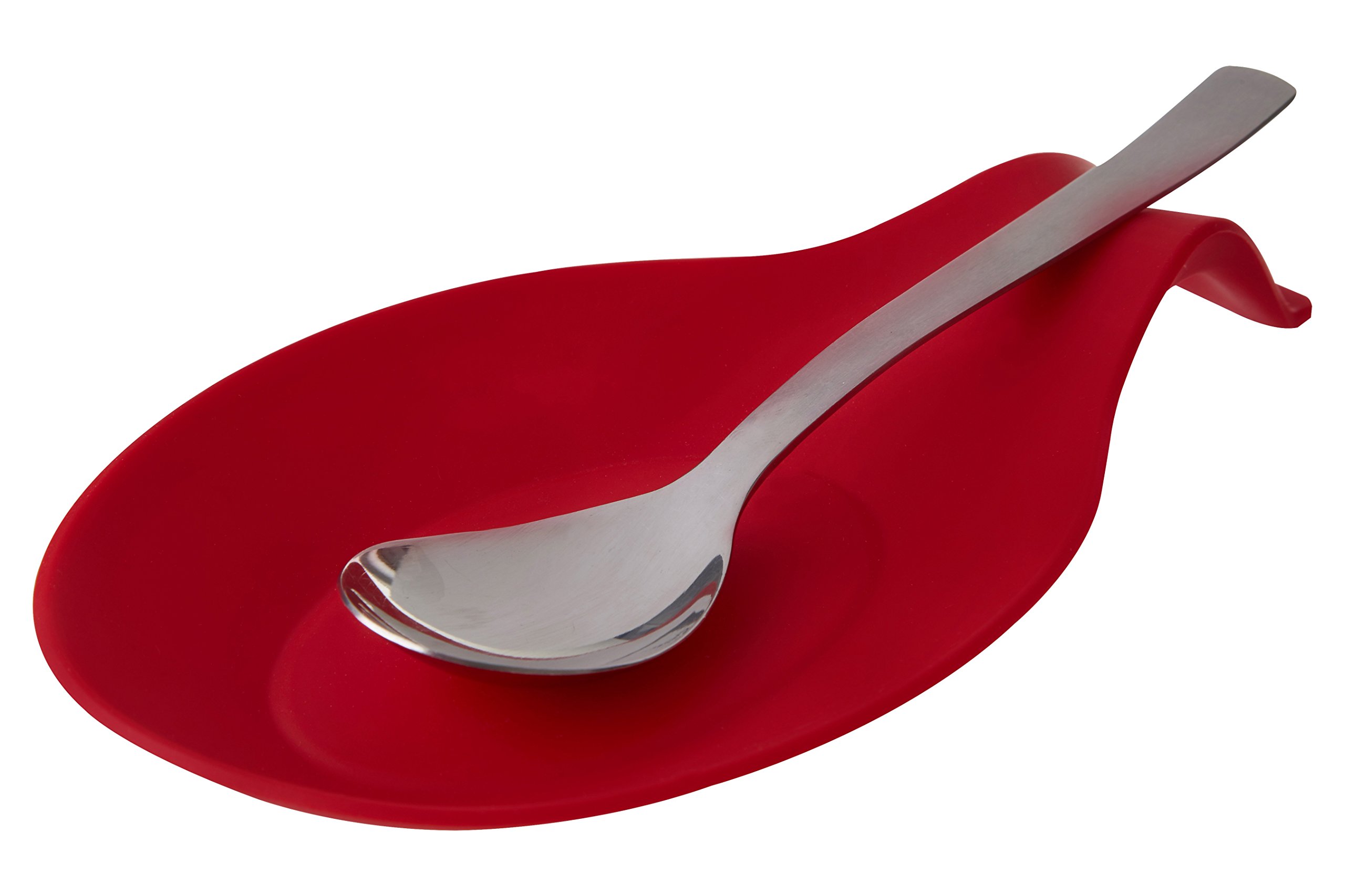 Premier Housewares - Repose-Cuillère En Silicone - Zing - Rouge