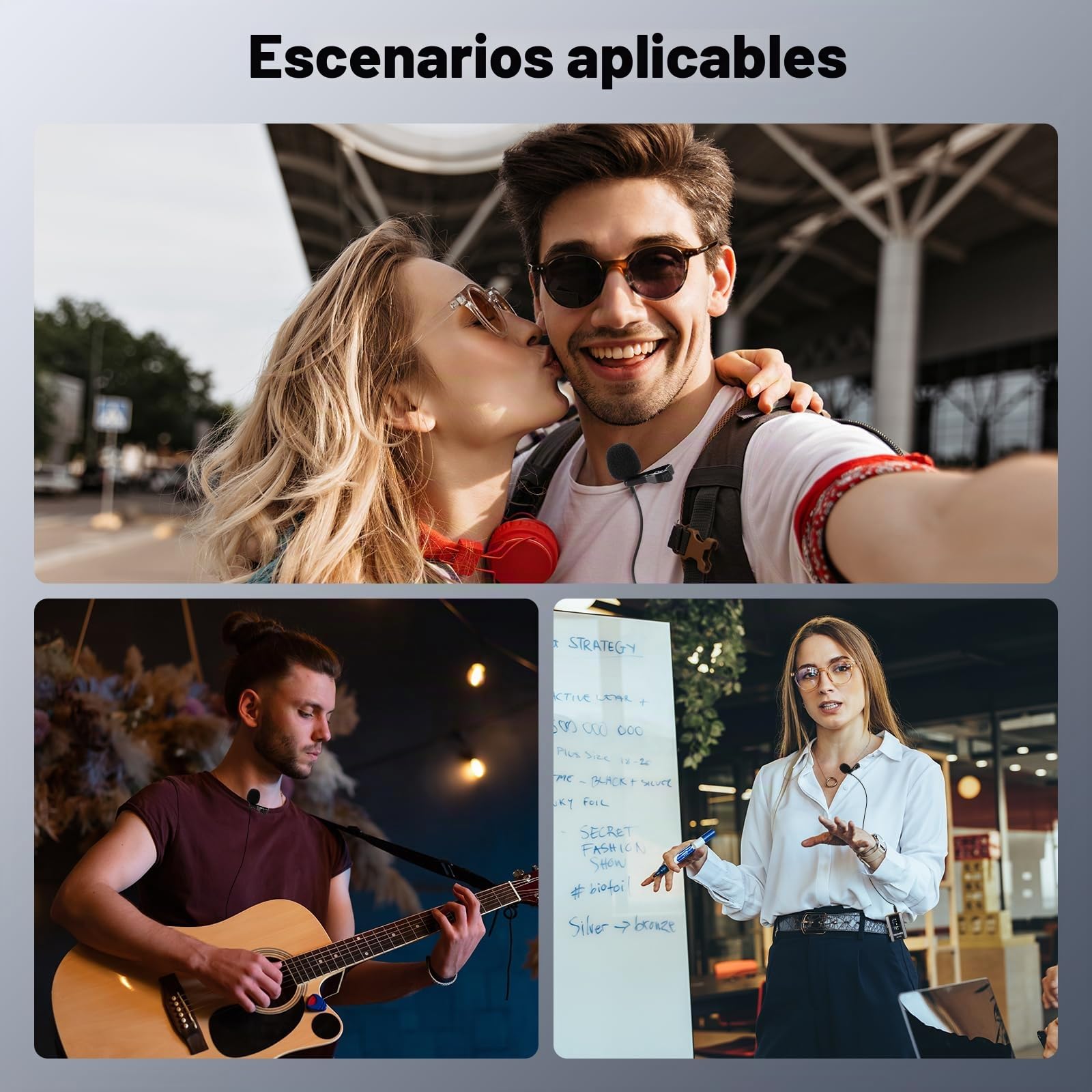 NEEWER Paquete de 2 Micrófonos Solapa Lavalier Compatibles con Micrófono Inalámbrico Rode Wireless GO II Wireless Pro DJI, Condensador Omnidireccional TRS 3,5mm con Clip On Lav Mic para YouTube, CM5