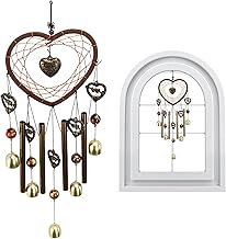 Vento | Apanhador Sonhos Vento - Apanhador sonhos coração doce exclusivo, sino vento sino latão para jardim ao ar livre decoração pendurar em casa Littryee