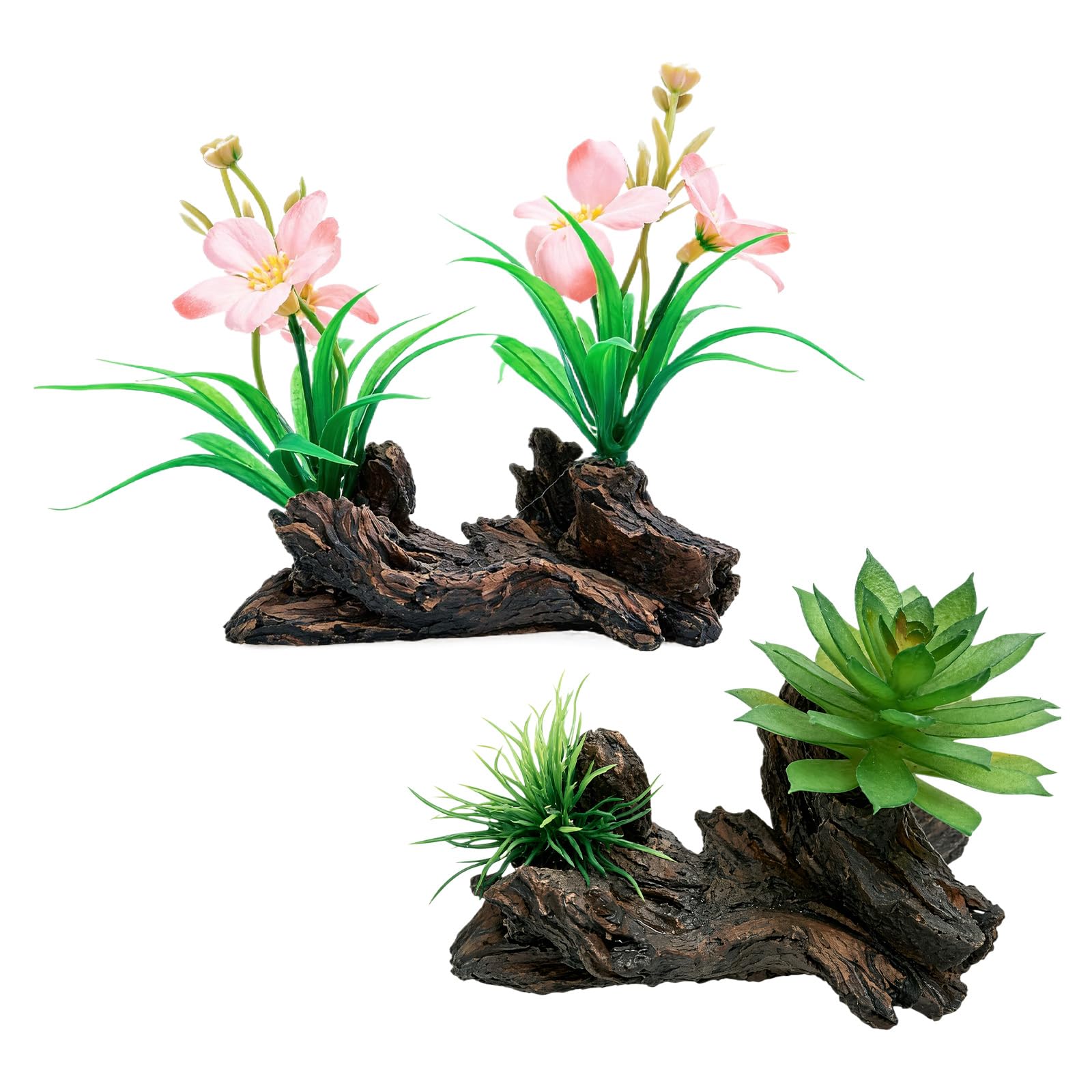 Sunhoray 2 PCS Driftwood Aquarium Decorations, Betta Fish Plants Ornaments