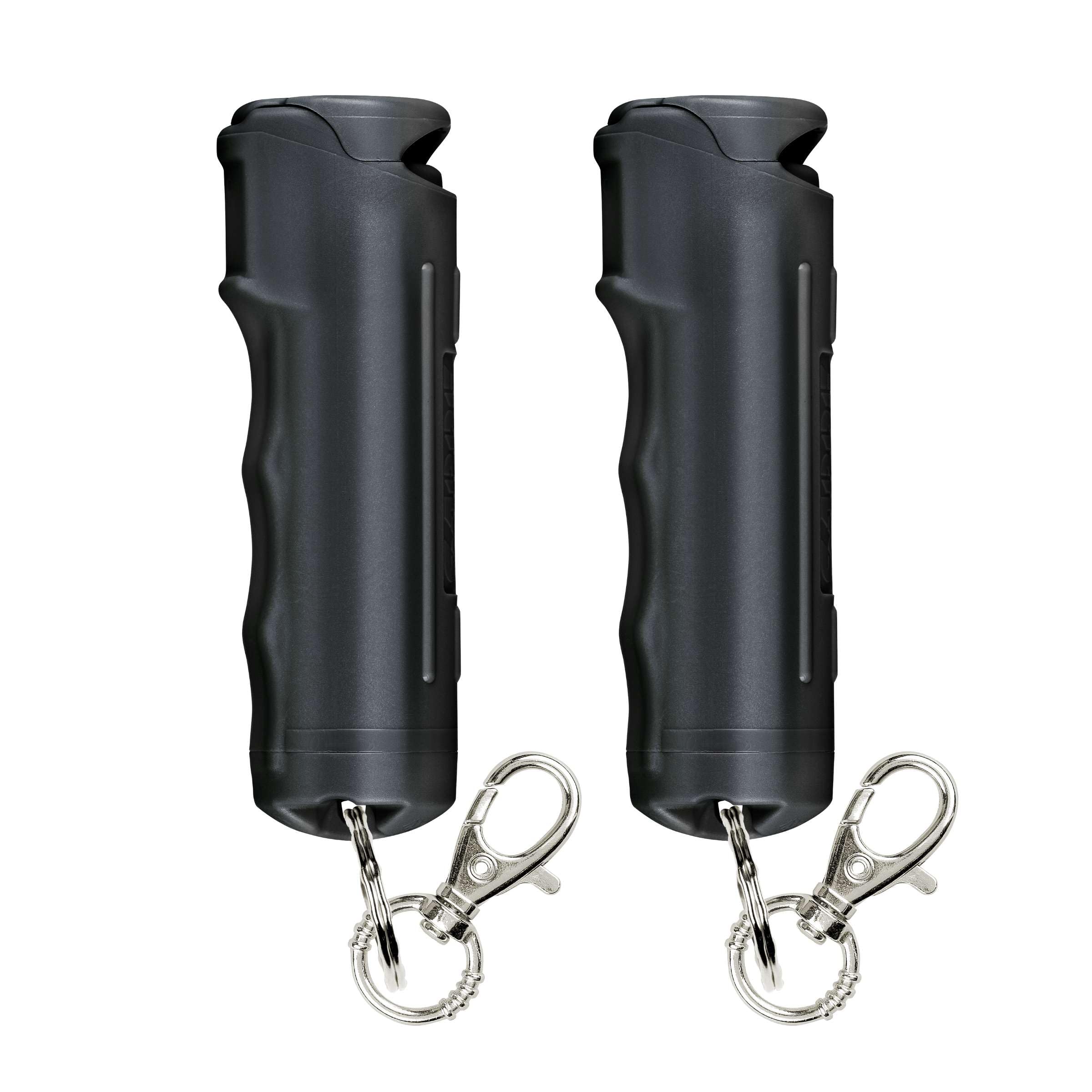 SABRE Pepper Spray with Fast Flip-Top Safety &amp; Snap‑Clip Keychain for Self Defense - Maximum Police Strength OC with UV Marking Dye, 10‑Sec. Spray, 14-ft Range, Finger Grip, Made in USA, 0.54 fl oz