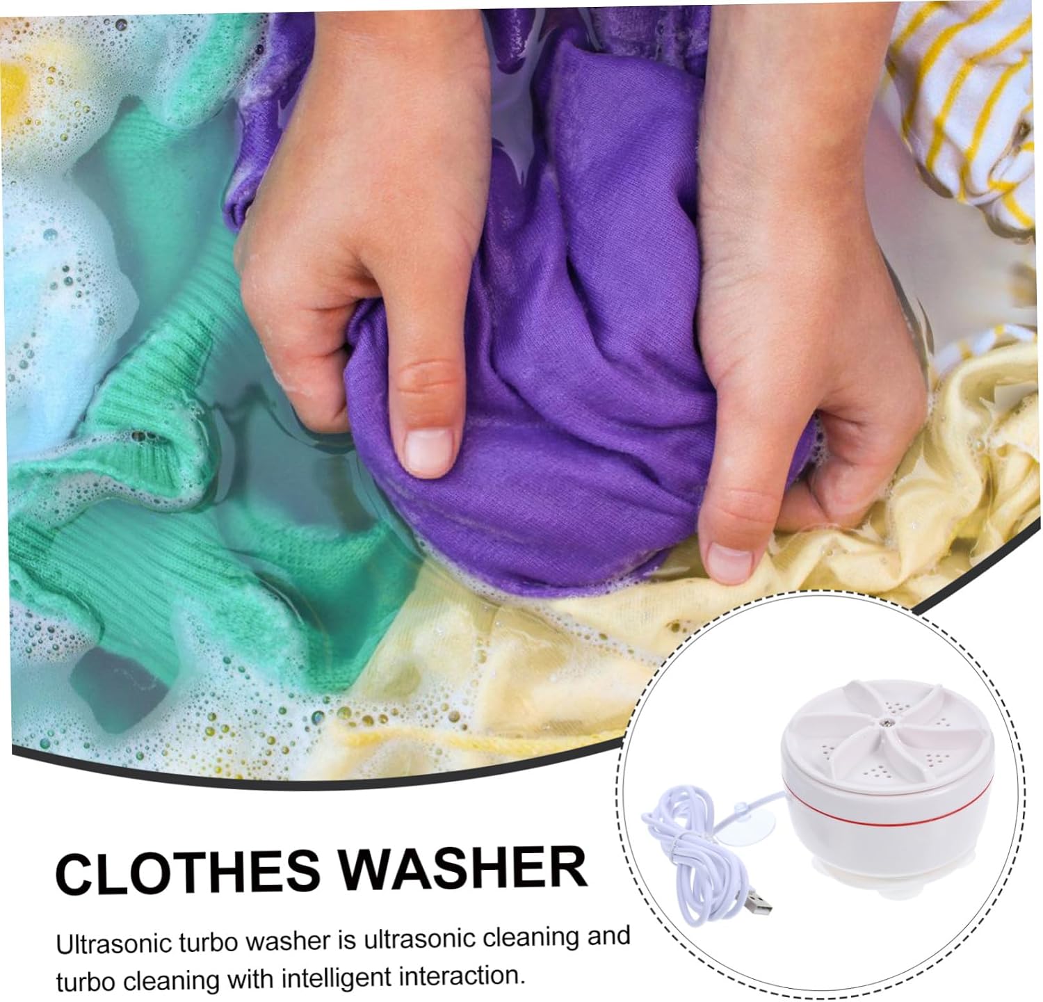 Portable Mini Washing Machine Collapsible Laundry Tub Pp Material Tiny Washer for Travel School Business