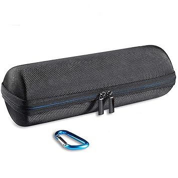 TASLAR Hard EVA Box Bag Travel Carrying Case Hand Strap Zipper Pouch Waterproof Compatible with JBL Flip 1/2/3/4/5 Bluetooth Speaker - Fits The Charger Cable (Black)