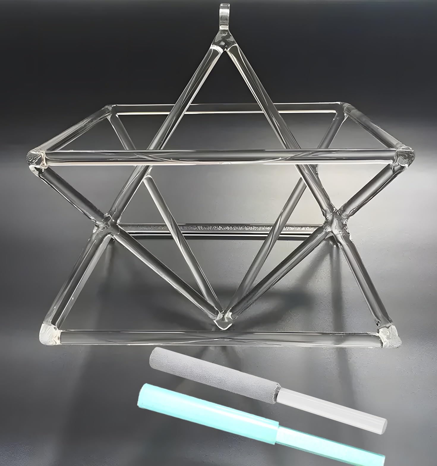 SBCGFY Sound Healing Meditation Mokaba Merkaba,Quartz Crystal Singing Pyramid, Healing Musical Instrument Sound Therapy Meditation Yoga,7 inch