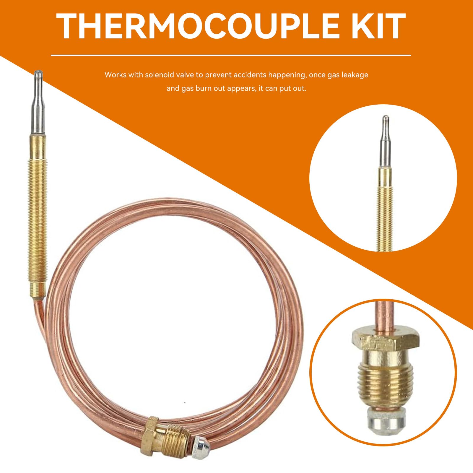 60 Cm Stufa A Gas Termocoppia Riscaldatore Parte Bruciatore Camino Universale Sostituire Gli Adattatori Regolatore Di Temperatura Digitale 88026462 - 9