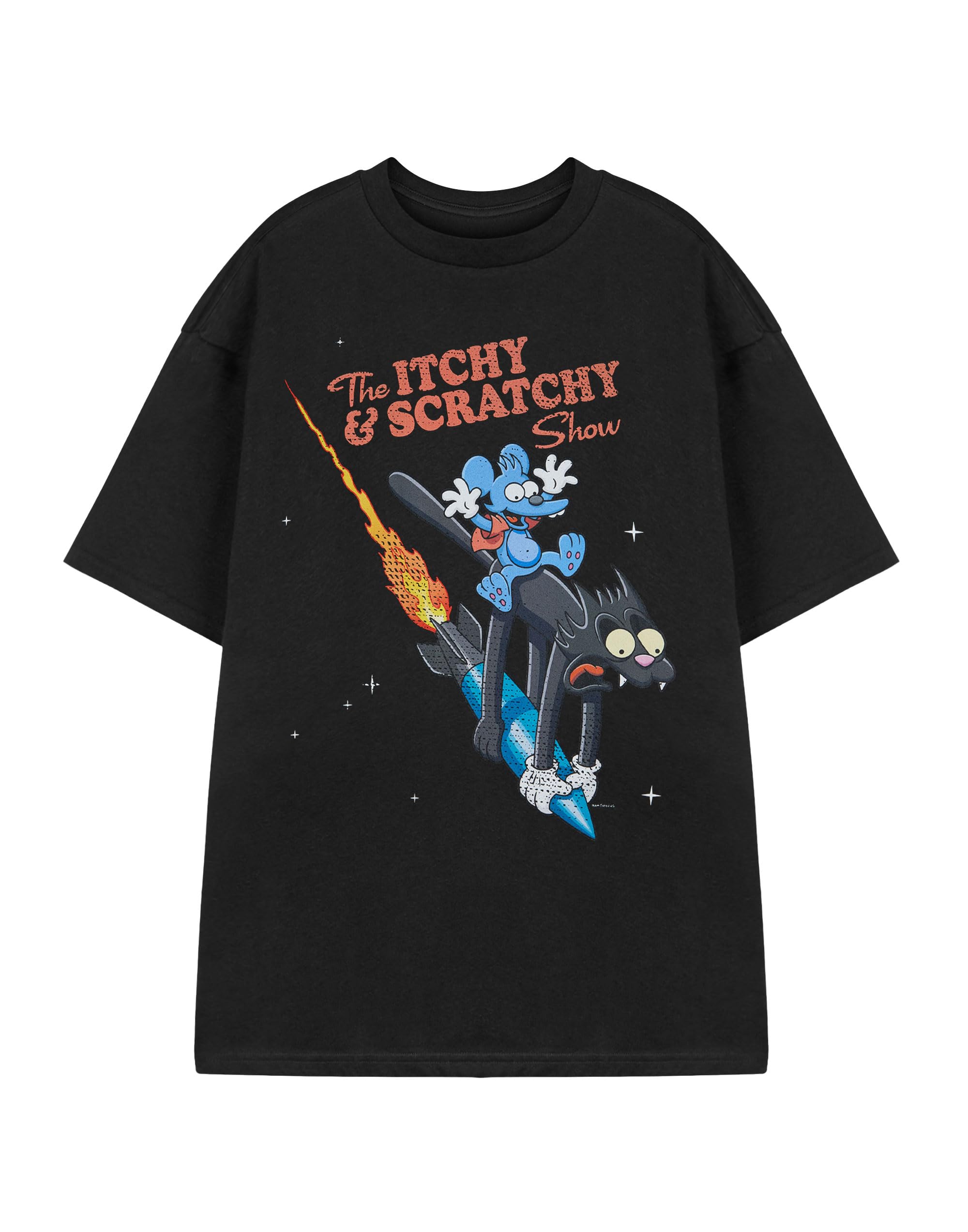 Vanilla Underground Men's Black The Simpsons Itchy & Scratchy Short Sleeved T-Shirt - XXX-Large