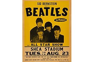 The Beatles 1966 Shea Stadium NYC Concert Poster - A Legendary Wall Art Print