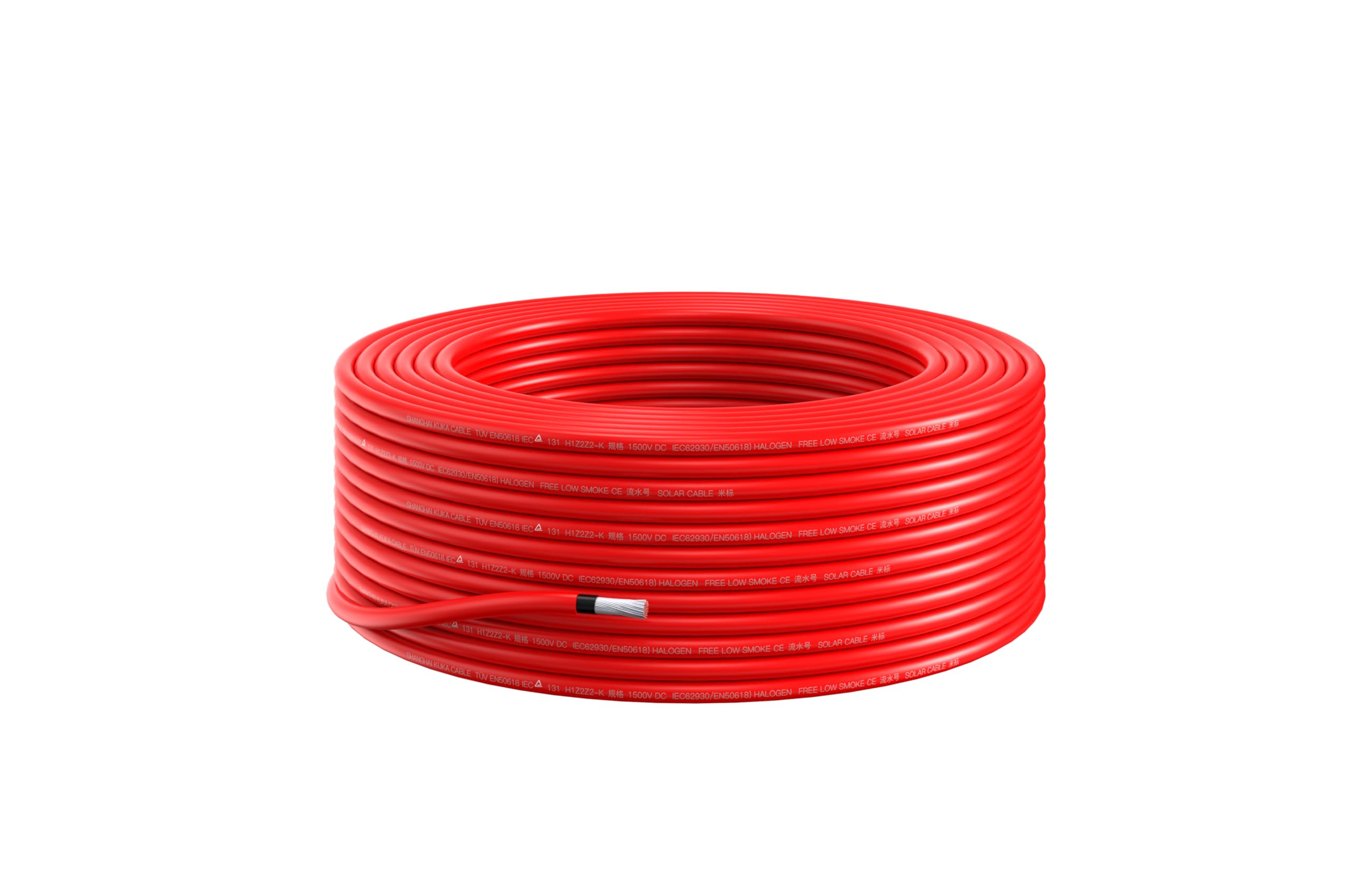 200m Solarkabel Verlängerungskabel für PV-Anlagen 4mm2 Rot