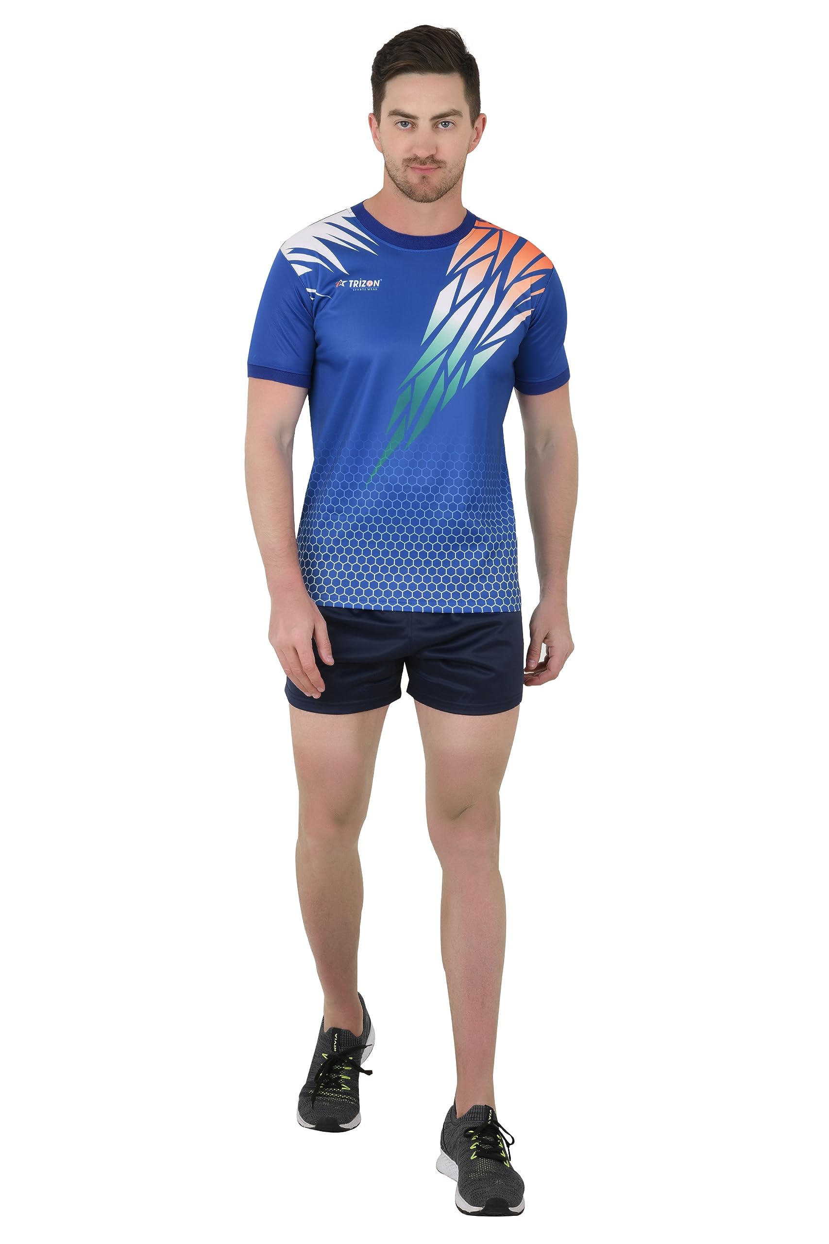 TRIZON Kabaddi Kit, Kabaddi Jersey, Kabbadi Dress, Kabaddi Kit for Men/Volleyball Kit/Football Kit | Running and Jogging T-Shirt and Shorts for Men & Boys-picture-23