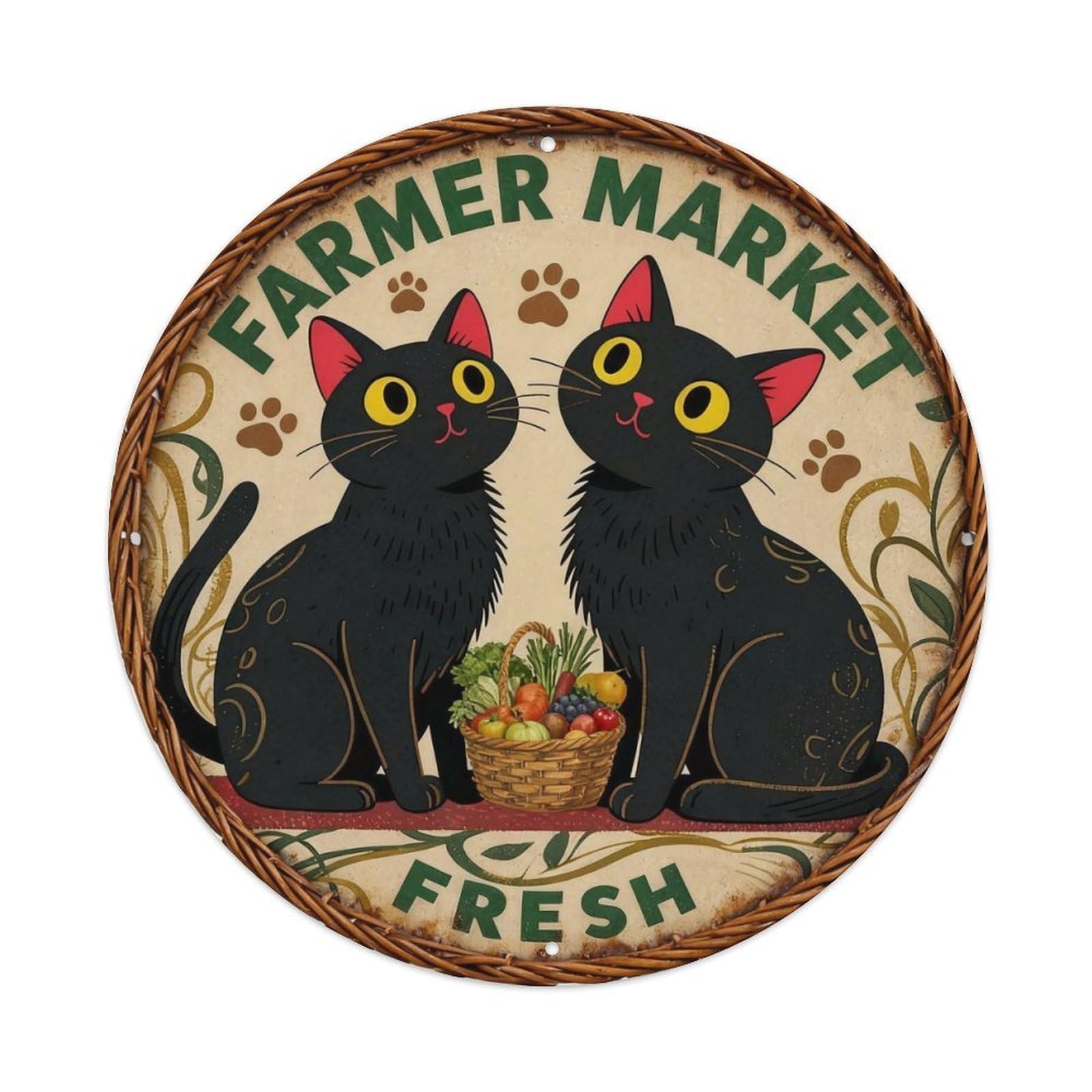 Farmer Market Fresh Metal Tin Sign Plaque