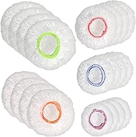 Sublaga 200 Pack Reusable Elastic Bowl Covers - 5 Sizes & Colors, Food Grade Plastic for Fridge, Picnic, Fresh Food Storage