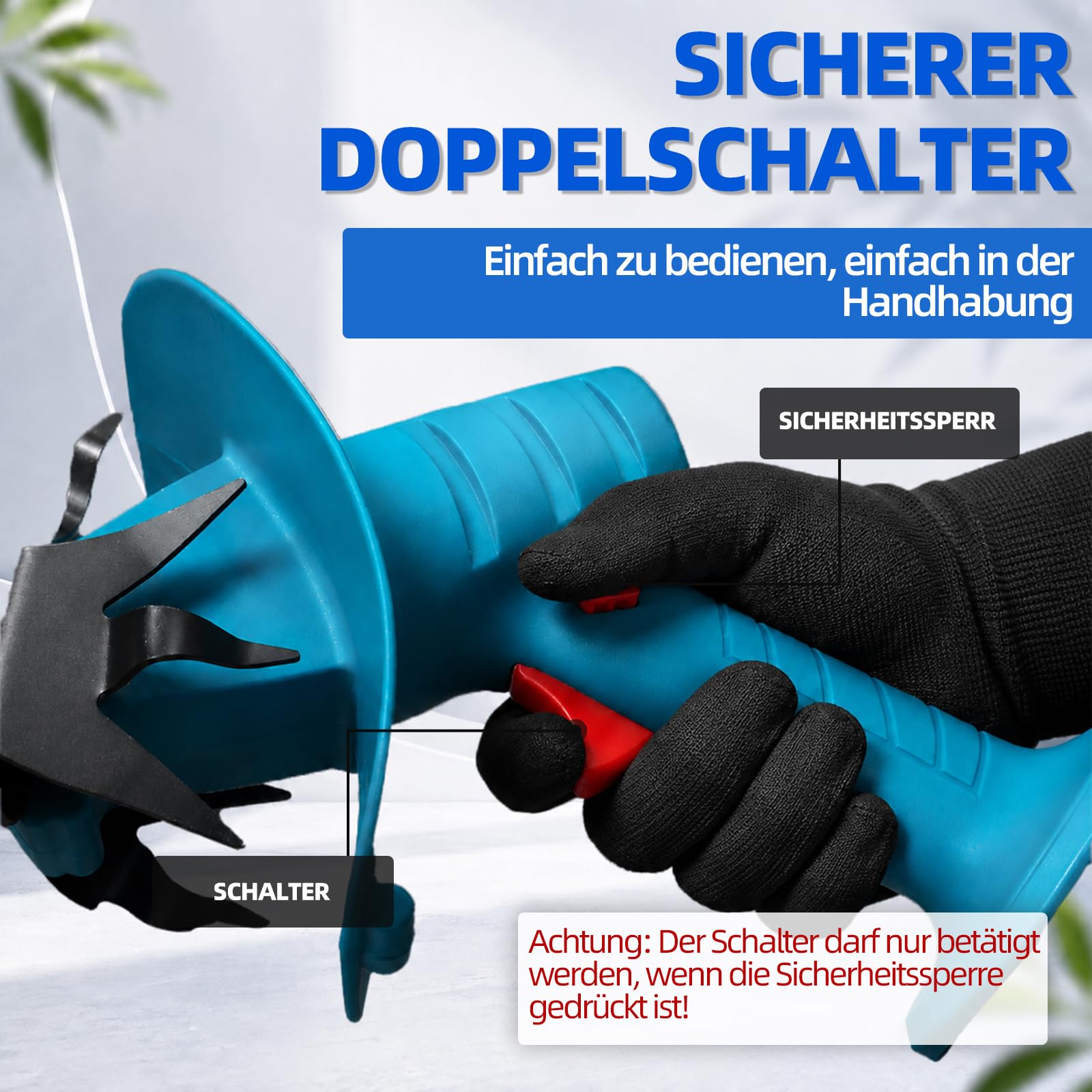 Kabelloser Hand Bodenhacker für Makita 18V Akku Gerät ohne Akku 350W Gartenfräse 10cm Frästiefe und 10cm Fräsbreite Ackerfräse