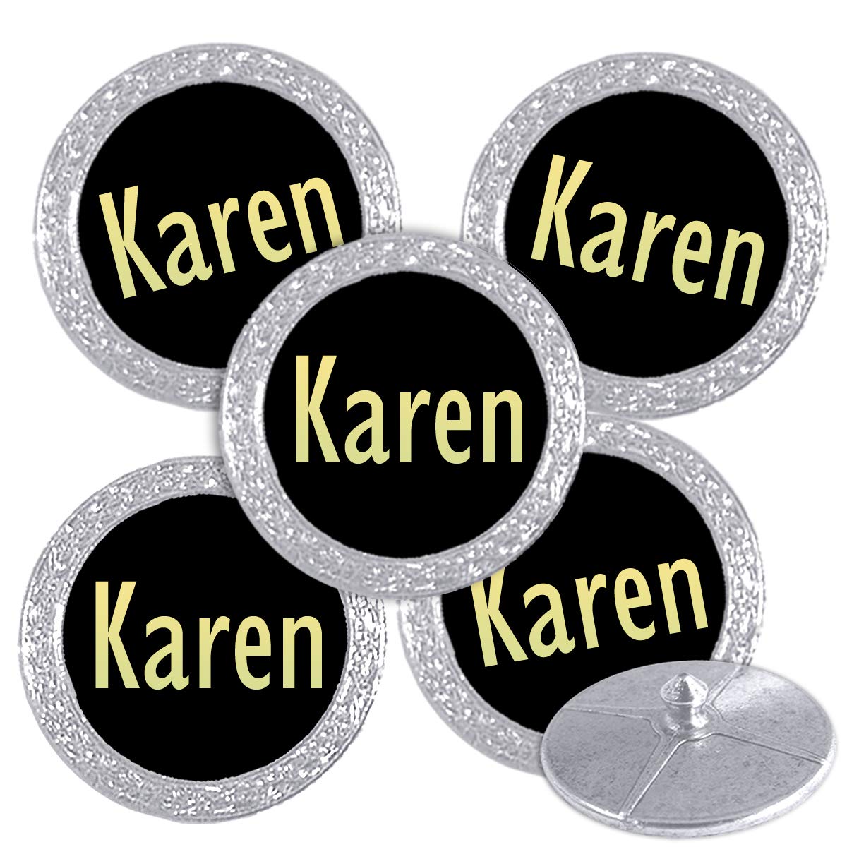 Best Impressions Silver Coloured Golf Ball Markers with Names (Karen) โ image 1