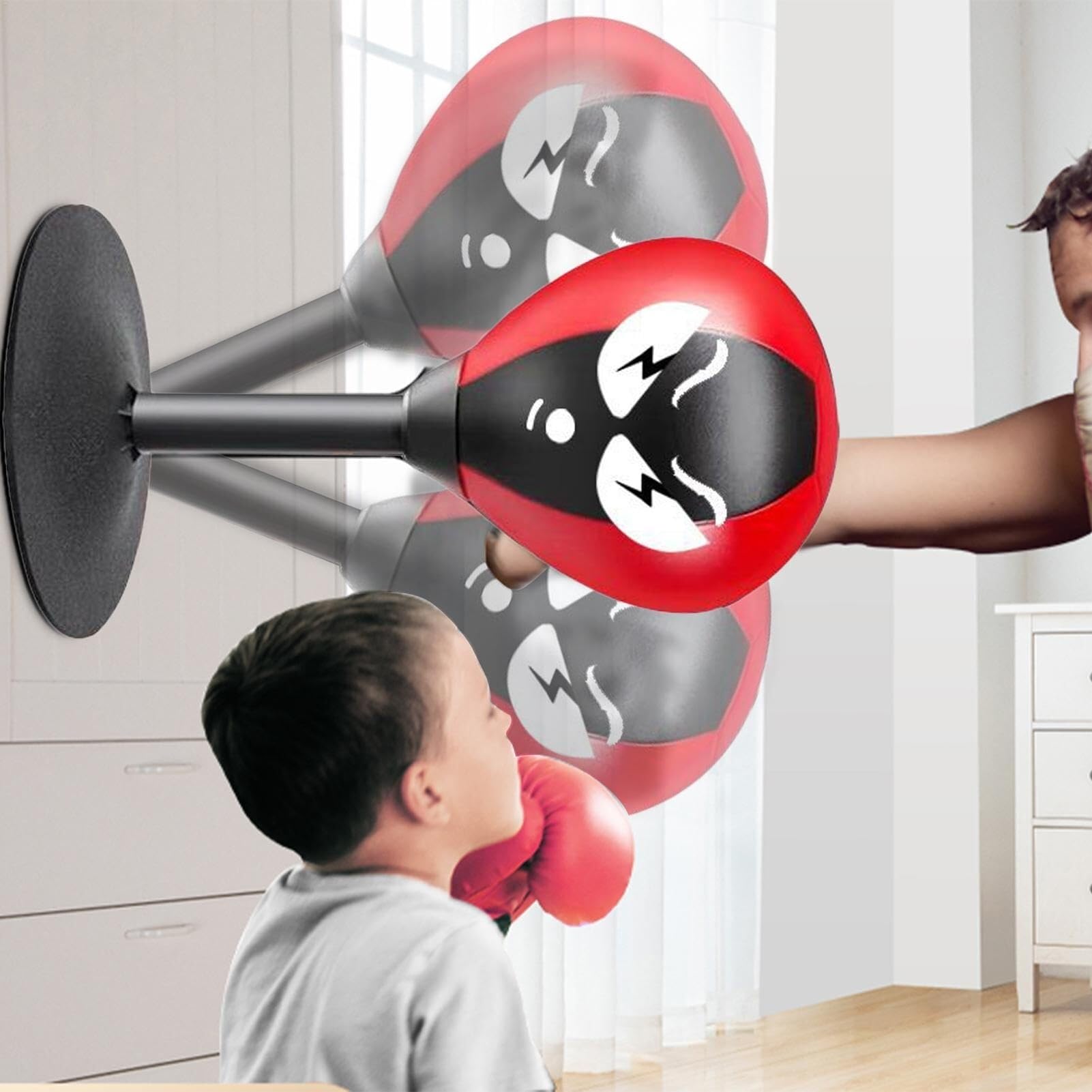 Sacco Da Boxe Da Tavolo,Sacco Da Boxe For Decompressioni,Sacco Divertente For Rabbia Da Boxe,Palla Antistress For Carichi Pesanti,Palla Veloce In Pelle PU,Attrezzatura For Pallina Da Boxe Da Scrivania