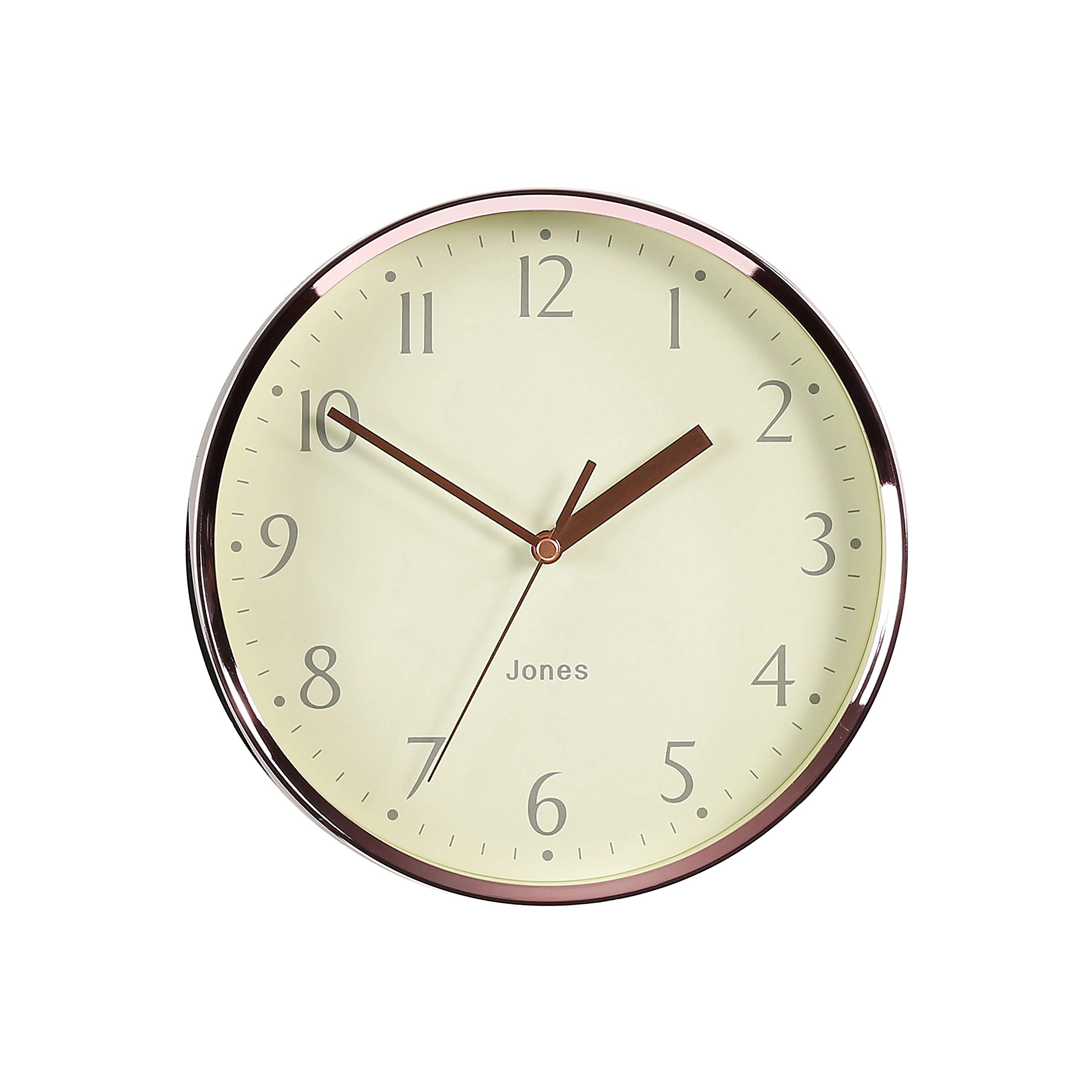 Jones Clocks® Dime Small Round Wall Clock Kitchen Clock Living Room