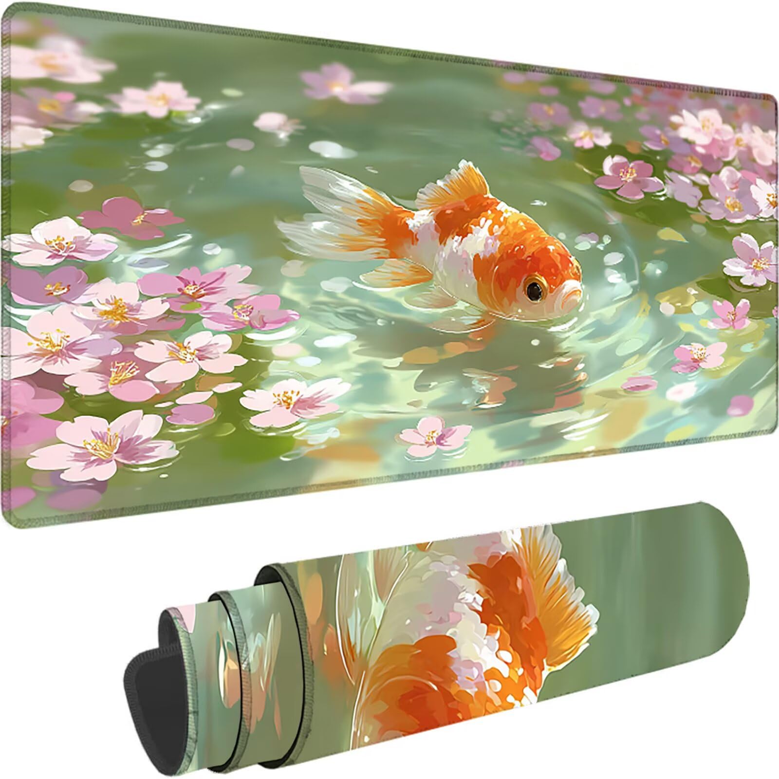 Tappetino Mouse Gaming Rosa Tappetino Mouse XXL 1000x500x3 mm, Stagno Mousepad Accessori Gaming con Bordi Cuciti, Sottomano Scrivania Migliorare la Precisione e la Velocità per Giocatori w-2454