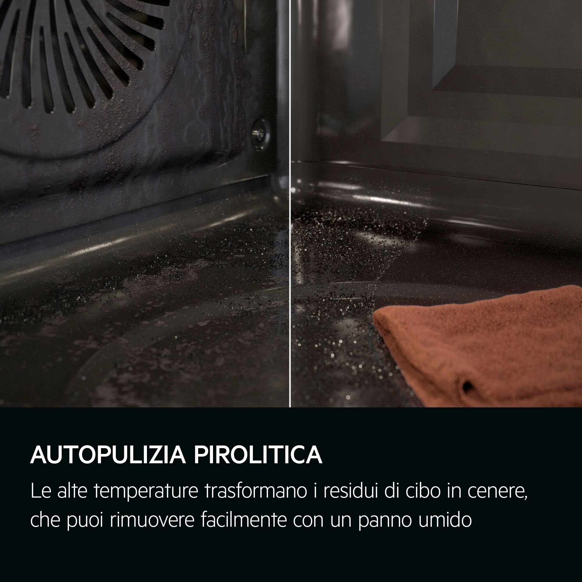 AEG OR6PB51WSB Forno a Vapore SteamCrisp da Incasso, Serie 6000, 72 L, SenseCook Multifunzione con Cottura a Vapore, Pulizia Pirolitica, 9 Programmi, Display LED