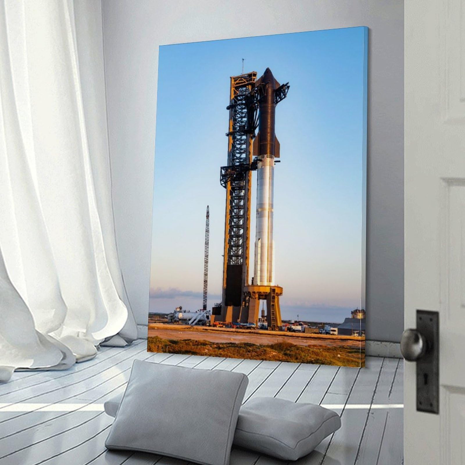 SpaceX - Póster espacial con diseño de nave estelar para decoración de oficina, habitación, cielo estrellado cósmico, pósteres para decoración de pared, 60 x 90 cm