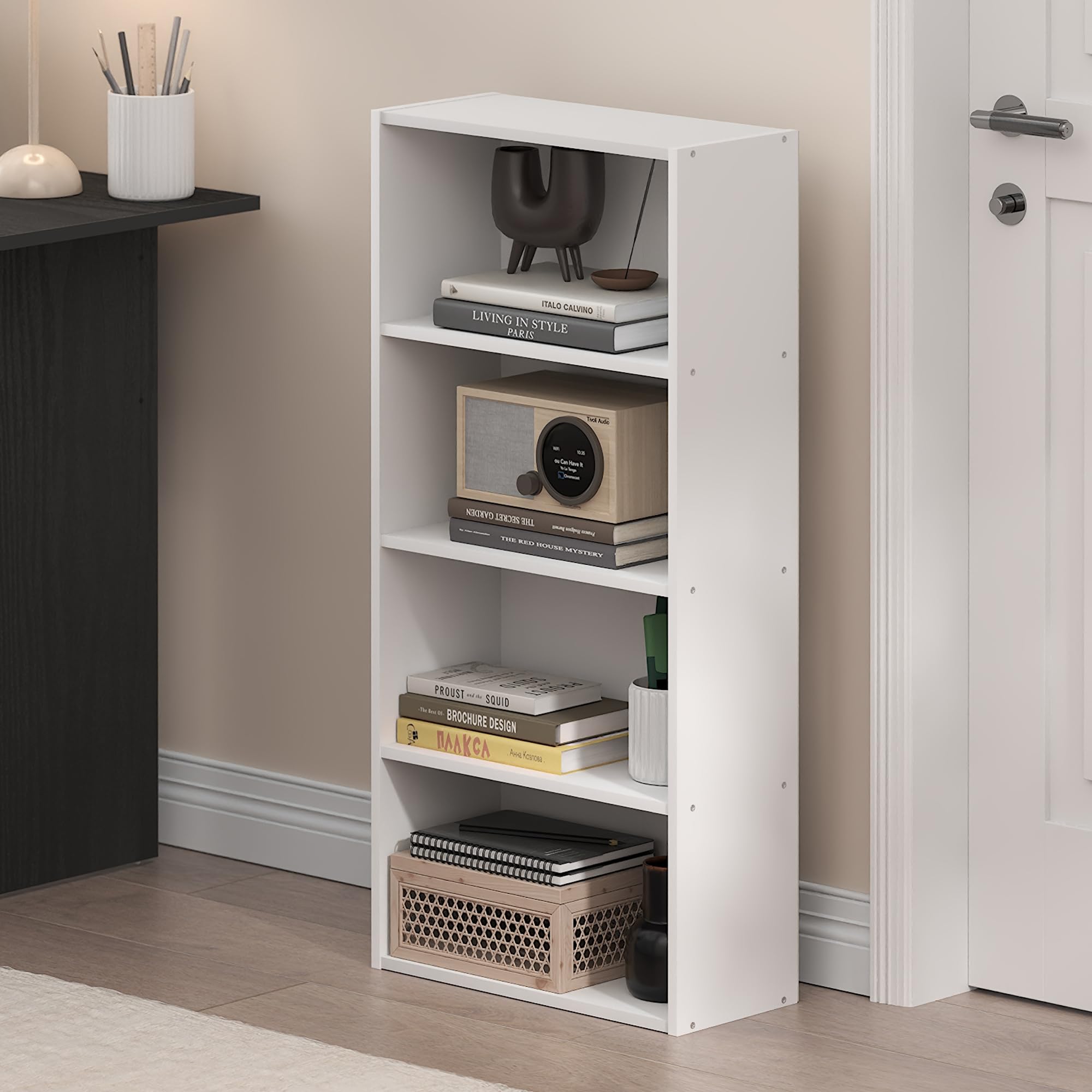 Amazon.com: Furinno Basic Book Shelf, 4-Tier Bookcase with Open