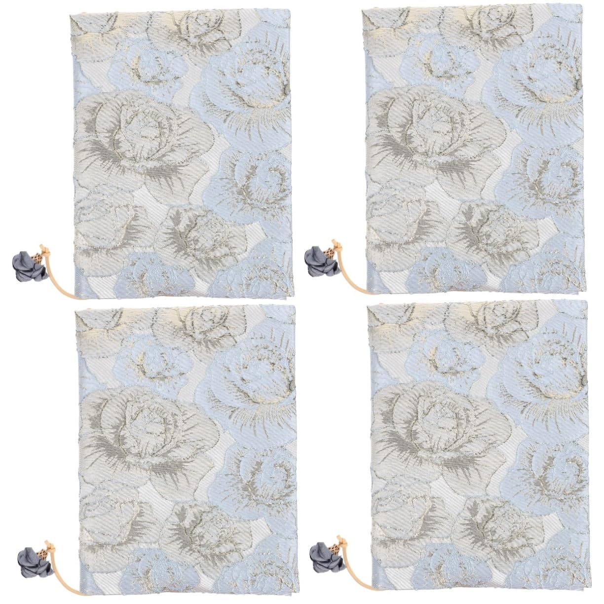 HOMSFOU 4 Piezas Cubierta de Libro de Protector de Libros para Amantes de Lectura Estampado Floral y Lavable para Notas