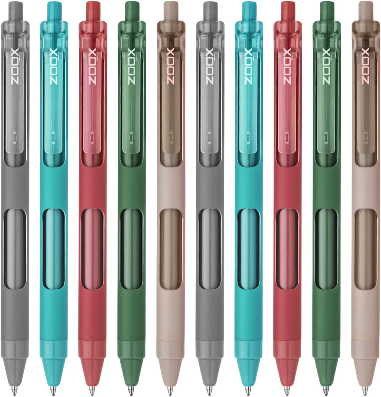 Flair Zoox F7 0.7mm Retractable Roller Gel Pen | Minimalistic Design Rubberised Body For Better Grip