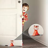 Vista 8 de Pekasa - Tope de puerta para niños, diseño galardonado, tope de puerta de goma resistente, funciona en cualquier superficie de piso y cualquier tipo