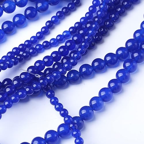 Miniatura 136 de Cuentas redondas sueltas de obsidiana negra de 0.236 pulgadas, cuentas de gemas naturales, cuentas de piedra energética de cristal para hacer joyas