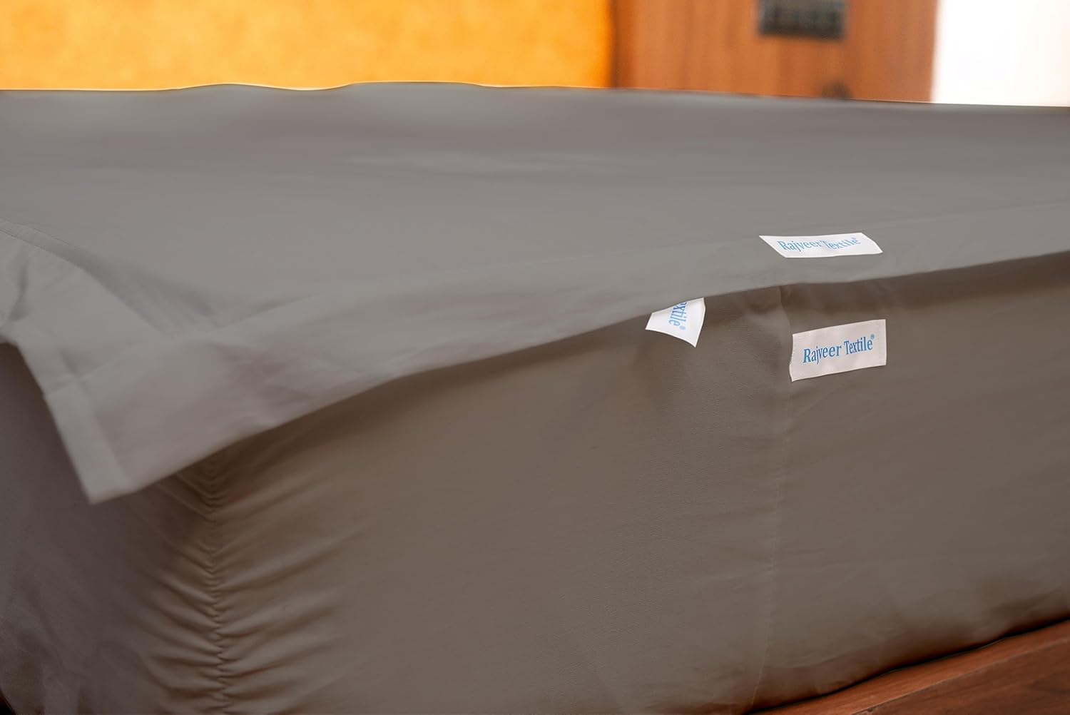 Zip On Fitted Sheet - Includes 1 Fitted Sheet Base & 2 Zip On Fitted Sheet - Easy to Change, Won’t Pop Off Twin Sheet - Soft 600 TC Cotton Fitted Sheets – 18" Deep Pockets King Size – Light Grey