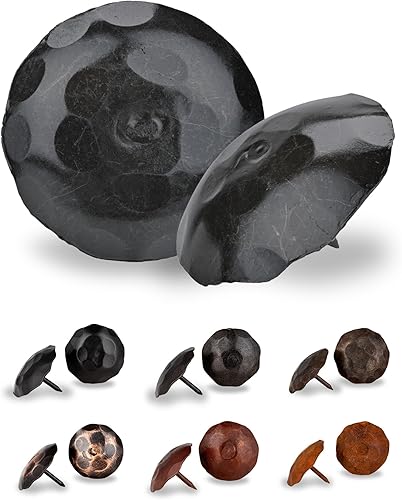 Miniatura 48 de 100 Pack 1" Small Round Head Iron Clavos Decorative Nails – Sealed Unfinished – Handmade Rustic Round Fasteners for Farmhouse Shutter, Faux Wood