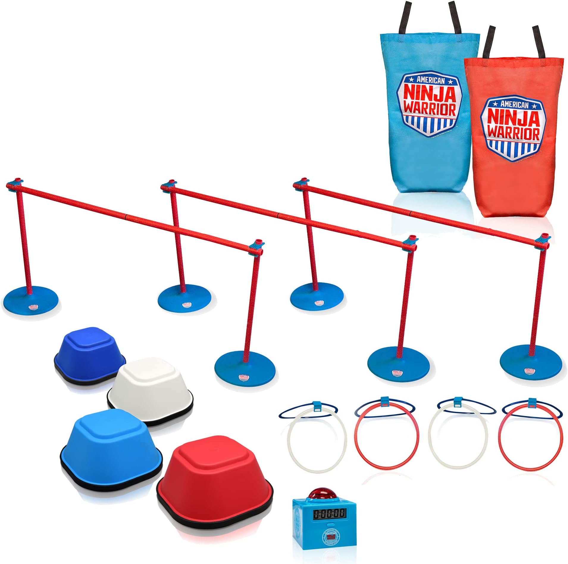 American Ninja WarriorUltimate Competition Obstacle Course - Competition Race Course - Great for All Ages - Fun Outdoor Racing Obstacle Course Set!, (ANW.179)