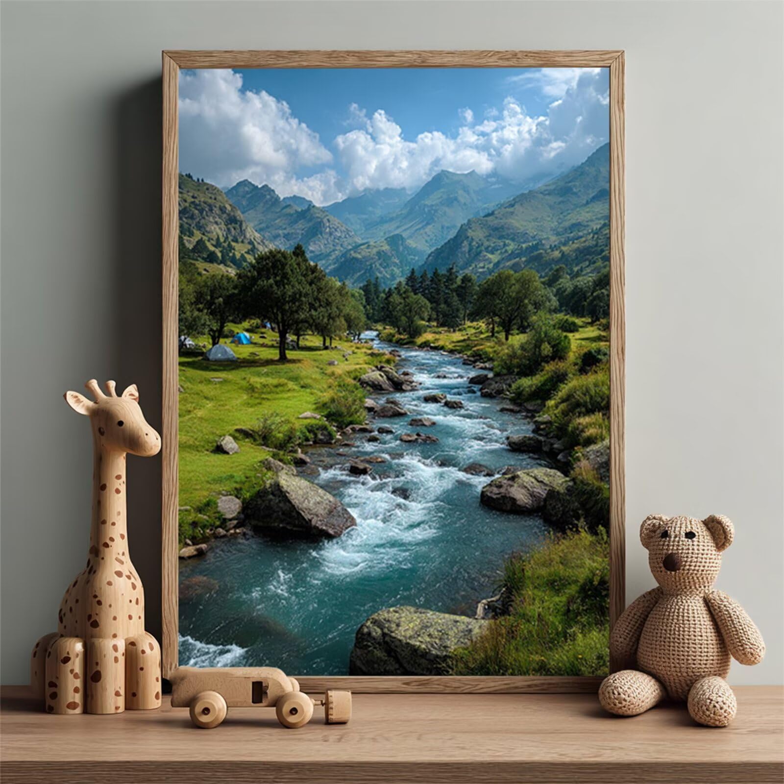 Paysage Peinture Numero Adulte, Arbre Peinture par Numero avec Cadre, DIY Activité Manuelle Adulte, Paint by Numbers Kits avec Pinceaux et Pigment Acryliques, Decoration Chambre, 100x135cm 4-4937