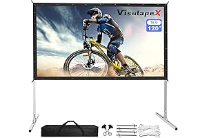VISULAPEX 120 Inch Projector Screen with Foldable Stand