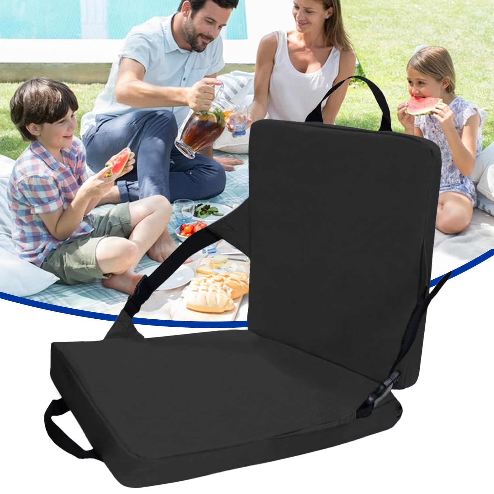 Sedia da gradinata con schienale Cuscino Pieghevole Portatile per Seduta a | Sedia da Tribuna con Schienale per baseball, football, giochi, campeggio, spiaggia, picnic