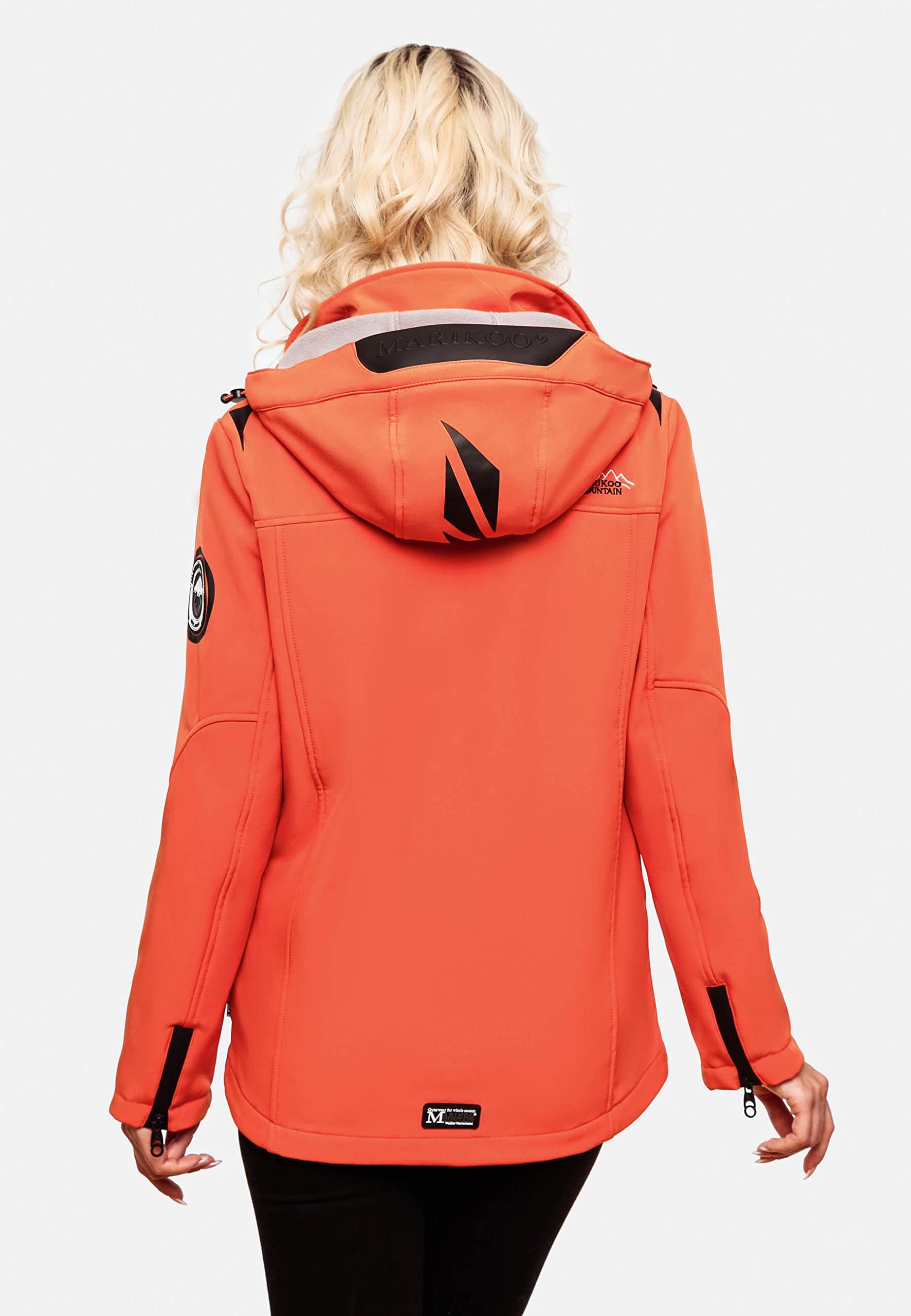 MARIKOO Damen Softshelljacke wasserdichte Funktionsjacke mit abnehmbarer Kapuze Mount-Cho-Oyu XS-XXL